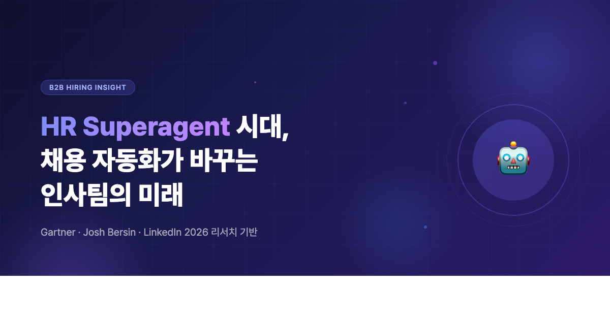 HR Superagent 시대, 채용 자동화가 바꾸는 인사팀의 미래
